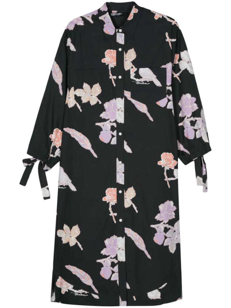 Bimba y Lola floral-print shirt dress - Black Cover