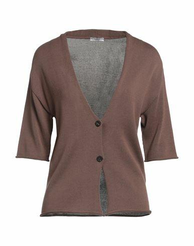 Peserico Woman Cardigan Brown Cotton Cover