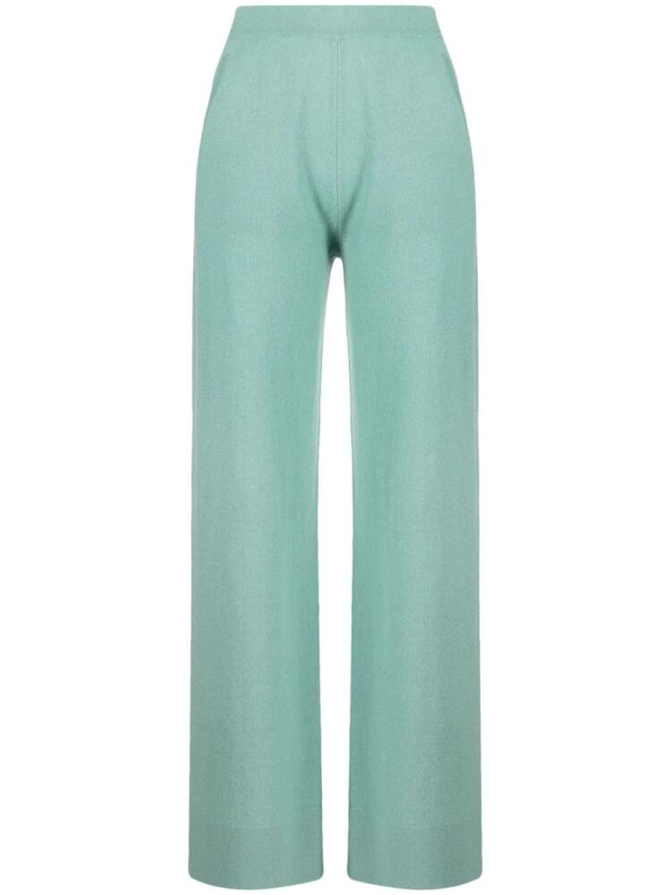 Allude elasticated-waist knitted trousers - Green Cover