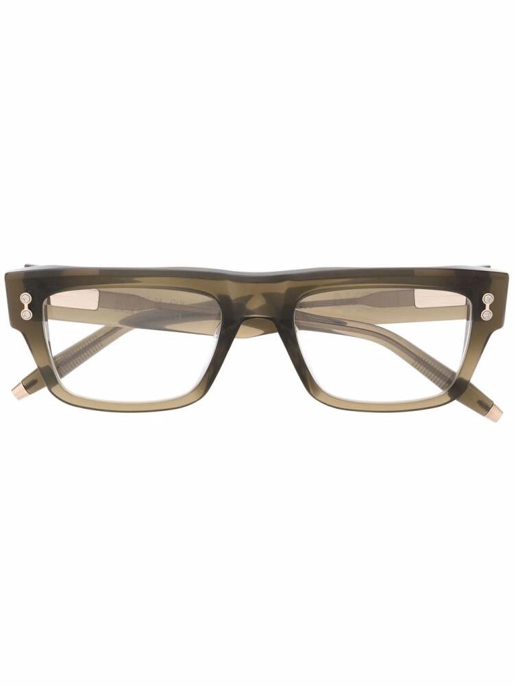 Akoni Leo square-frame glasses - Green Cover