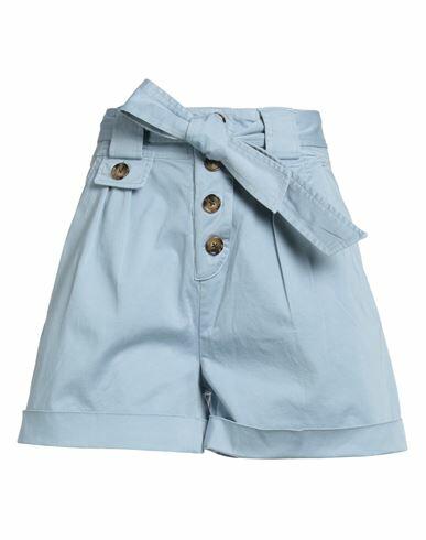 Woolrich Woman Shorts & Bermuda Shorts Pastel blue Cotton, Elastane Cover