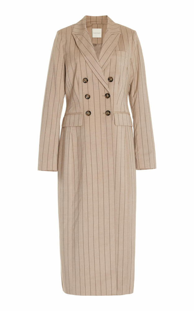 Favorite Daughter - The Meyer Pinstriped Coat - Neutral Cover