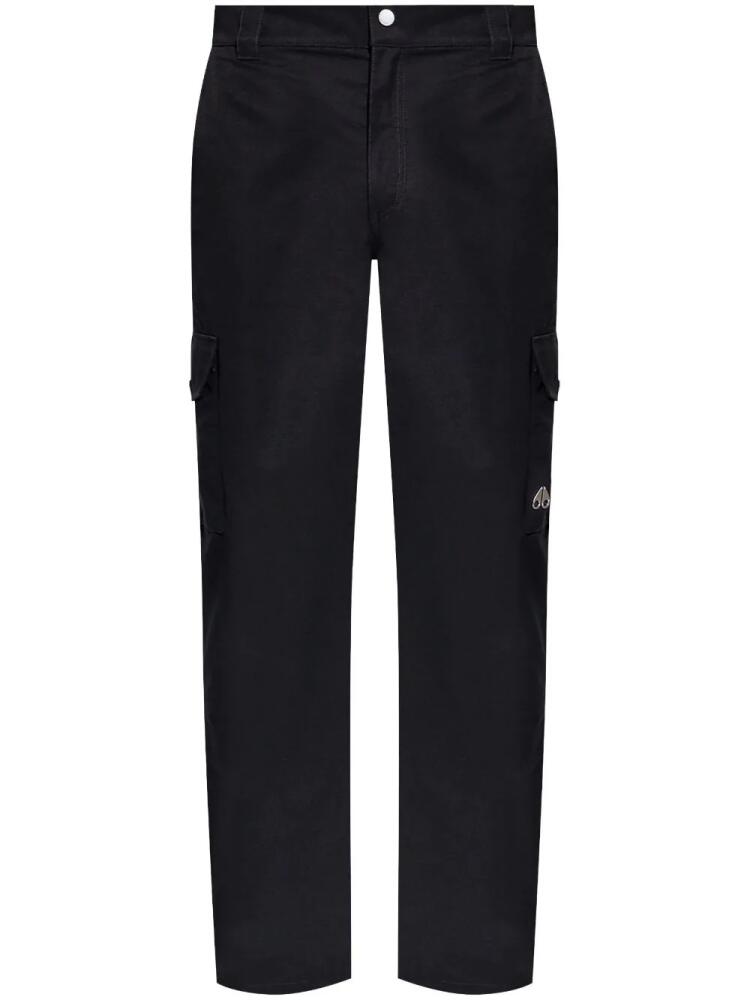 Moose Knuckles logo-tag cargo trousers - Black Cover