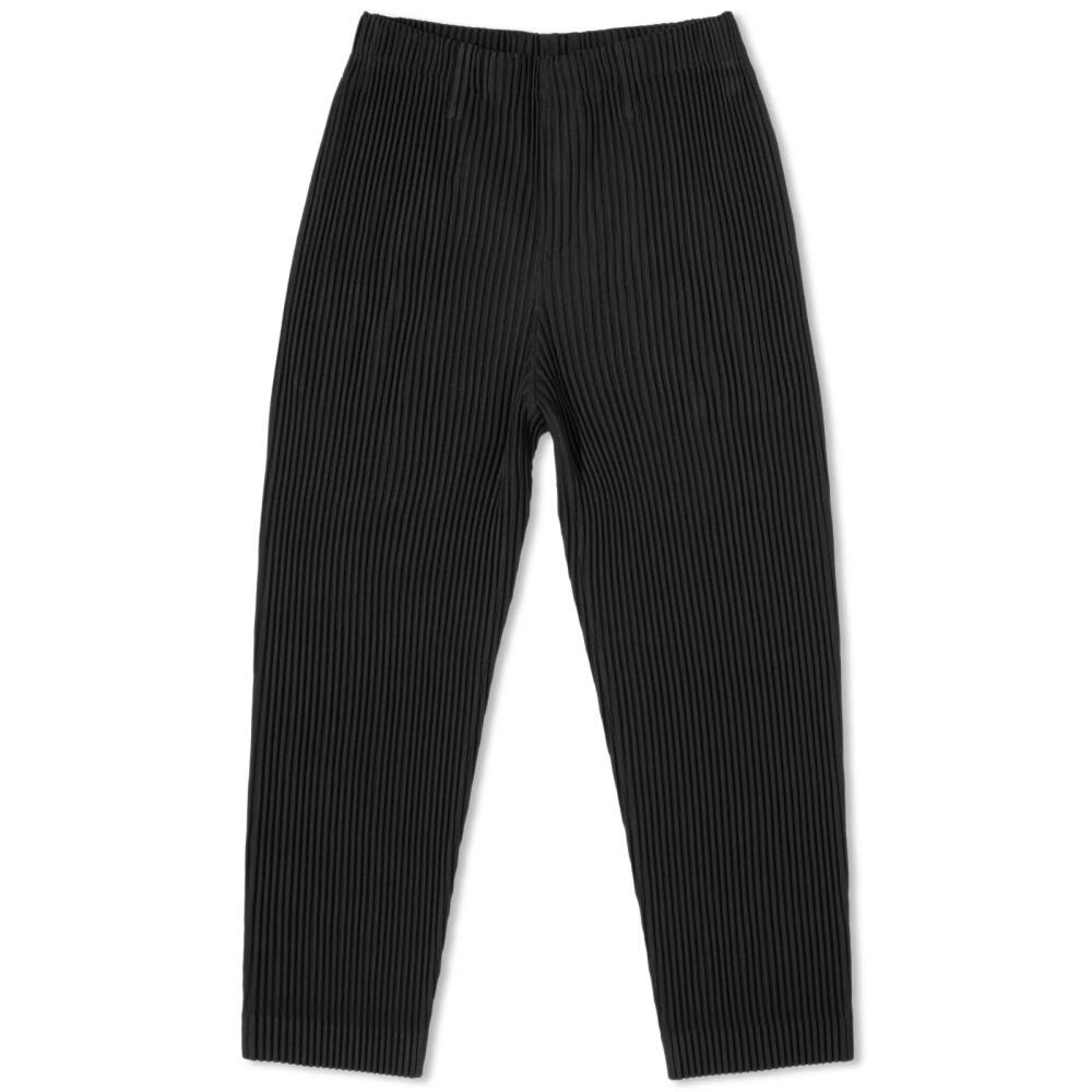 Homme Plissé Issey Miyake Men's Pleated Straight Leg Pant in Black Cover