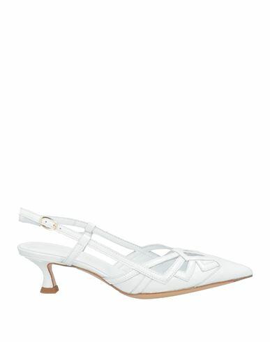 Mara Bini Woman Pumps White Leather Cover