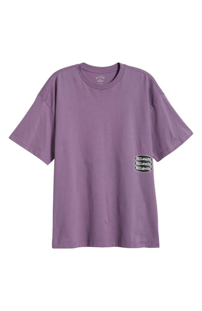 Billabong Logo Cotton Graphic T-Shirt in Dusty Grape Cover