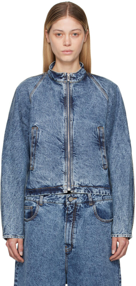 ALAÏA Blue Racing Denim Jacket Cover