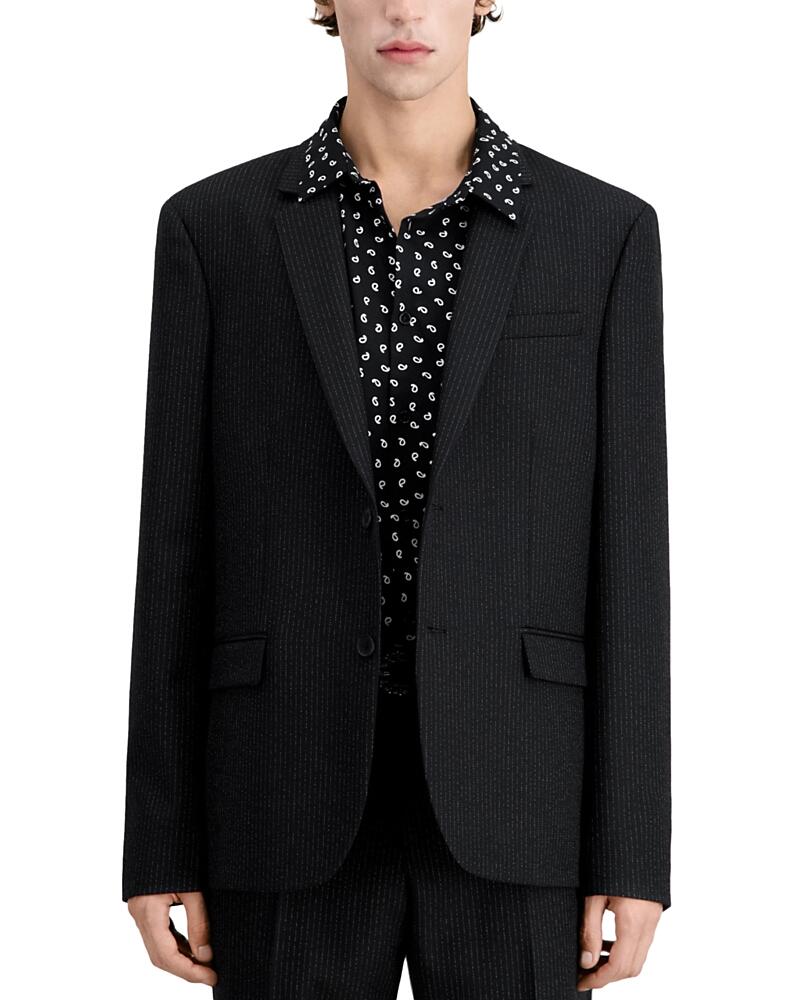 The Kooples Dotted Stripe Straight Fit Suit Jacket Cover