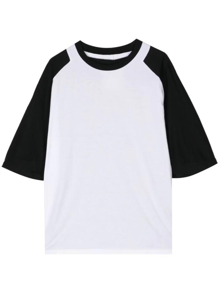 Fumito Ganryu two-tone cotton T-shirt - White Cover