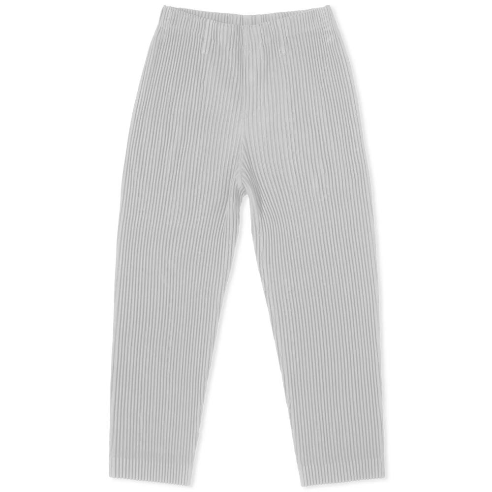 Homme Plissé Issey Miyake Men's Pleated Straight Leg Pant in Light Grey Cover