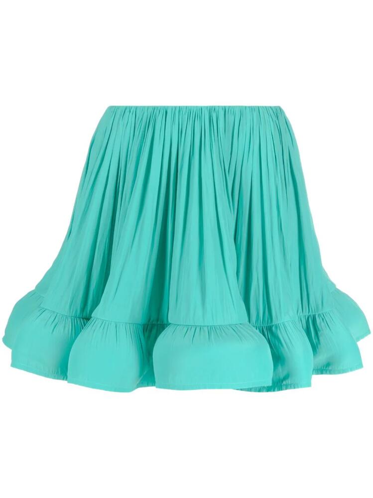 Lanvin ruffled flared miniskirt - Green Cover