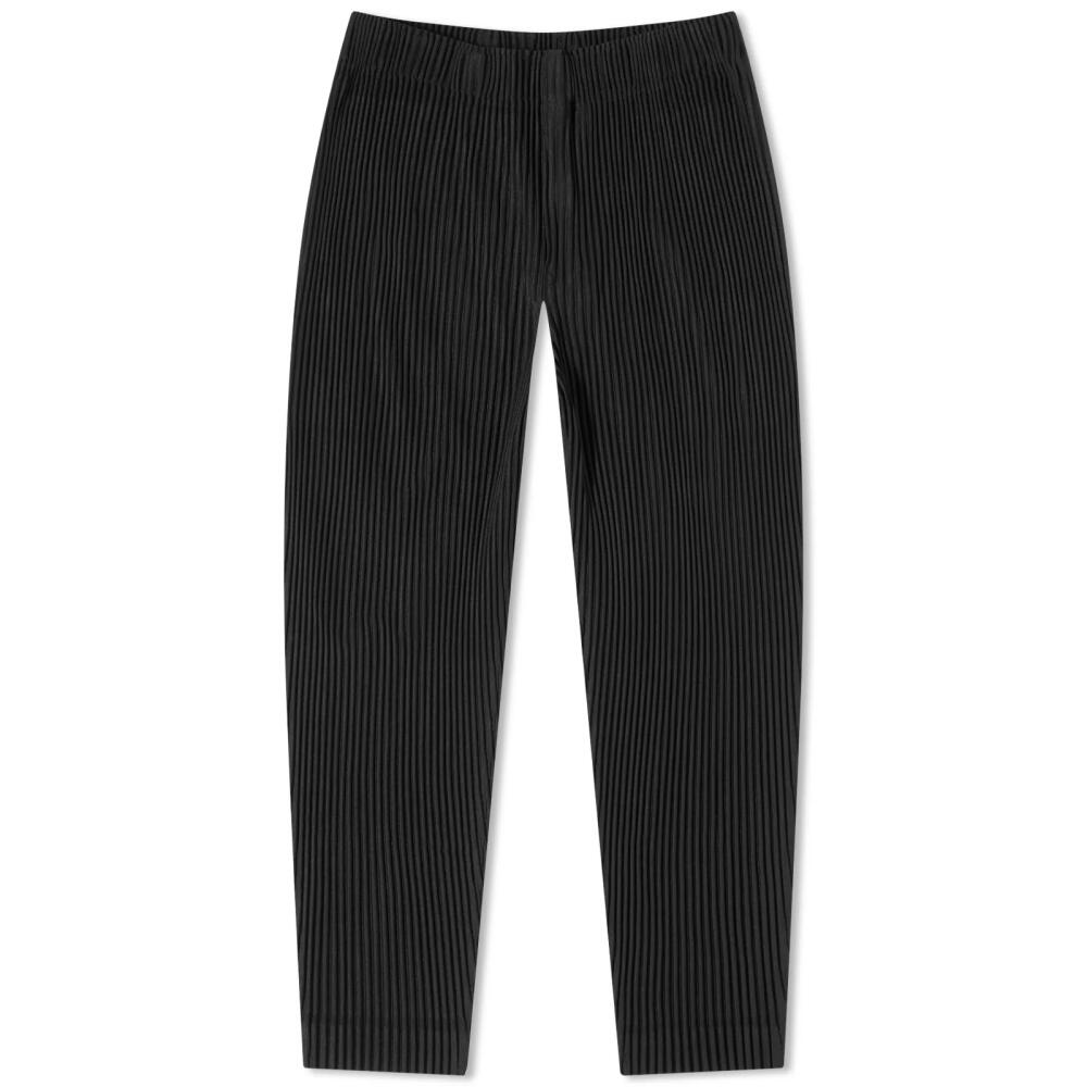 Homme Plissé Issey Miyake Men's Pleated Tapered Leg Pant in Black Cover