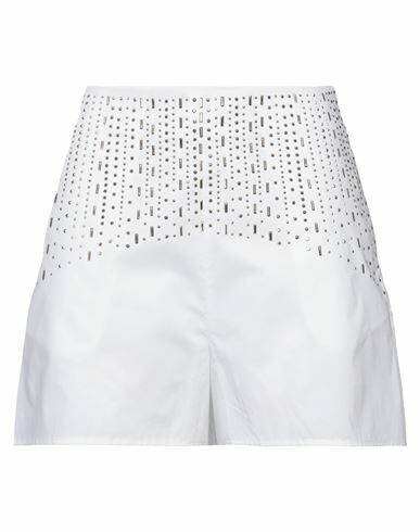 Pinko Woman Shorts & Bermuda Shorts White Cotton Cover