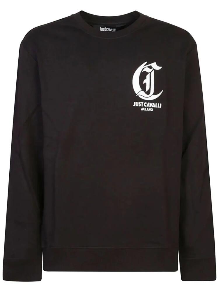 Just Cavalli embroidered cotton sweatshirt - Black Cover