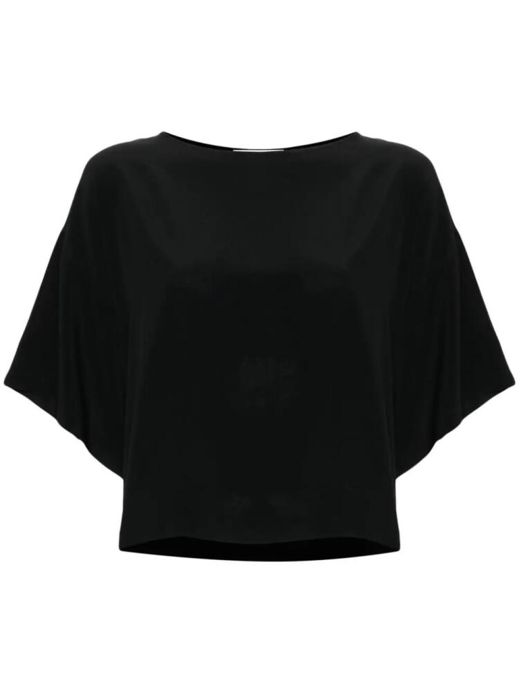 Erika Cavallini boat-neck crepe blouse - Black Cover