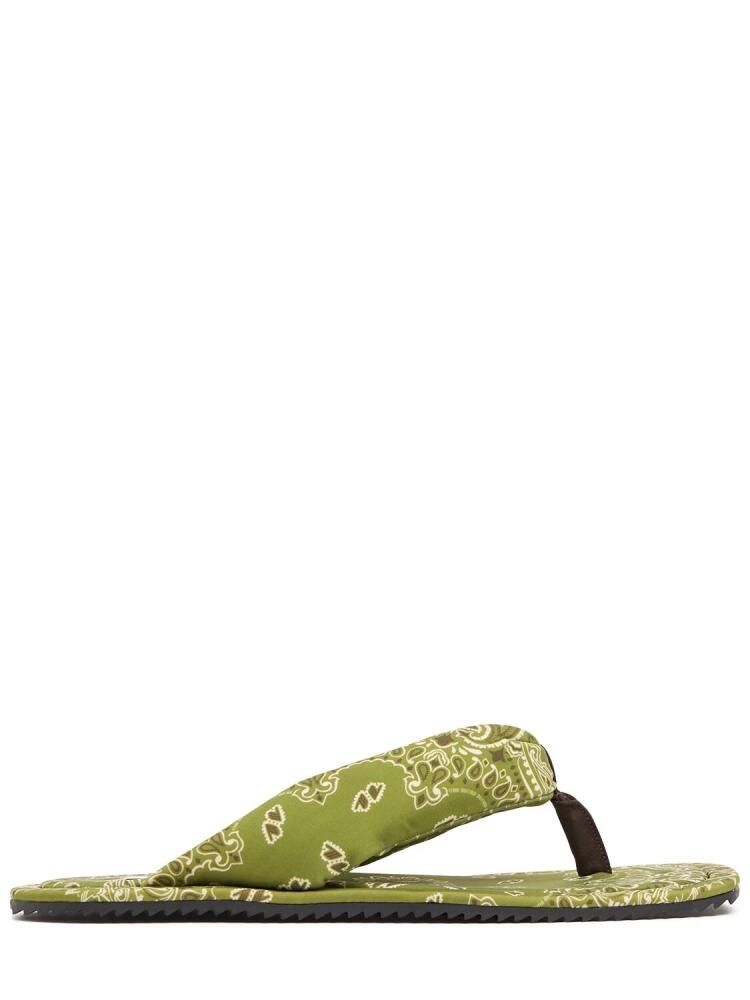 THE ATTICO Bandana Print Thong Flats Cover