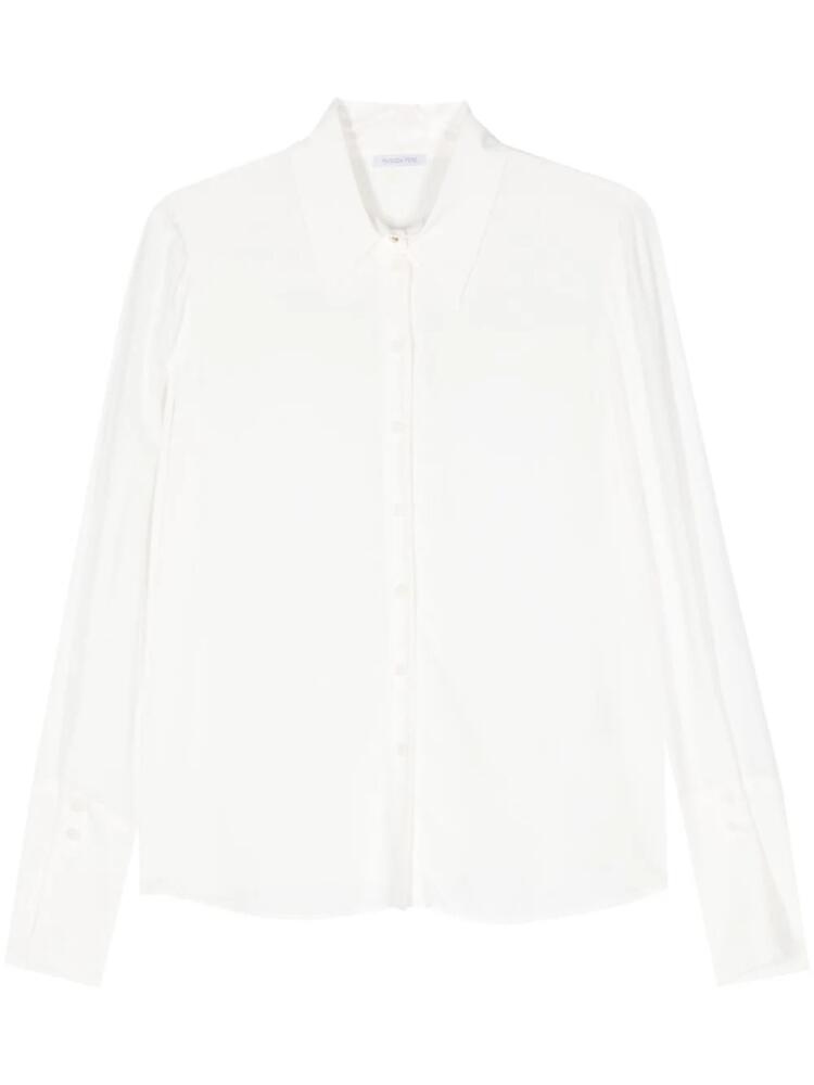 Patrizia Pepe crepe pleated shirt - White Cover