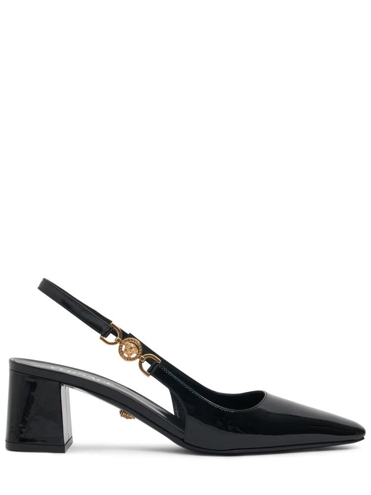 VERSACE 55mm Patent Leather Slingback Pumps Cover