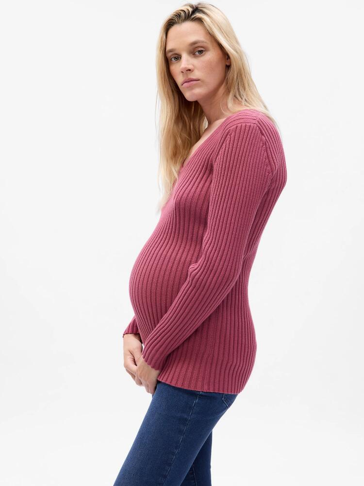 Gap Maternity Lightweight V-Neck Rib Sweater Cover