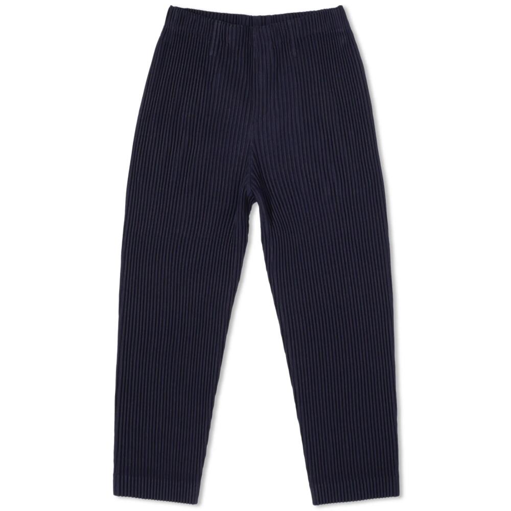 Homme Plissé Issey Miyake Men's Pleated Straight Leg Pant in Navy Cover