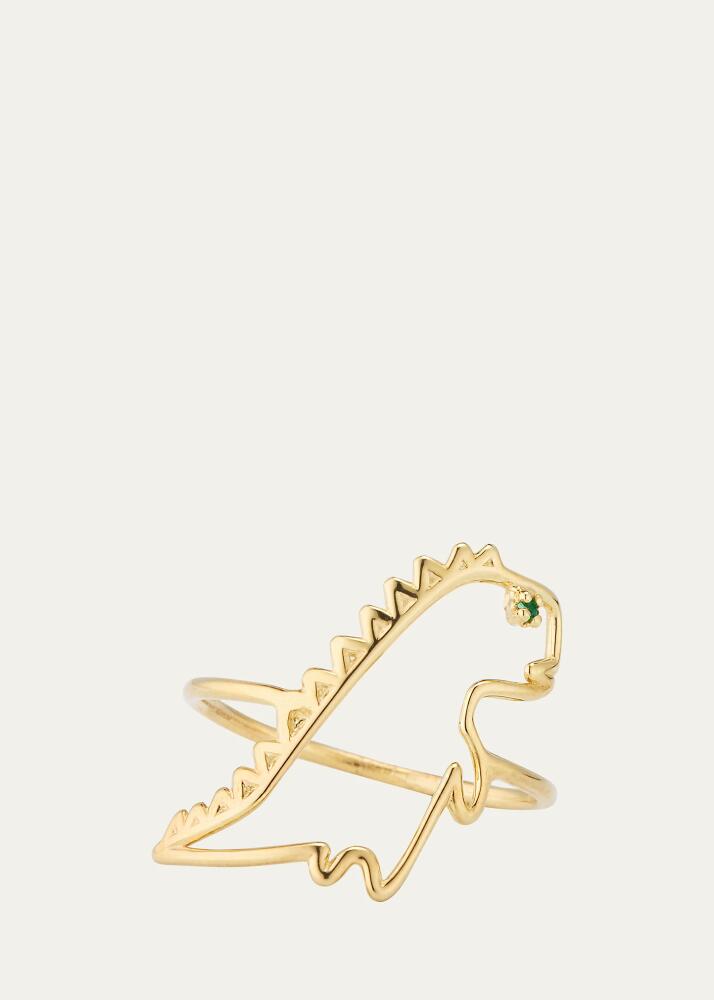 Aliita 9k Yellow Gold Dino Esmeralda Ring Cover