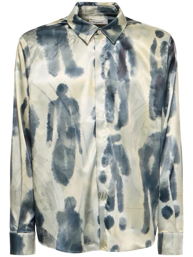 FLÂNEUR Characters Hooded Silk Shirt Cover