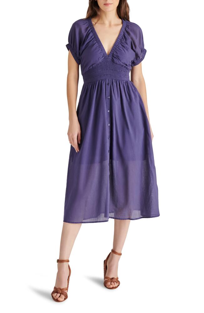 Steve Madden Tahlia Cotton Midi Dress in Vintage Blue Cover