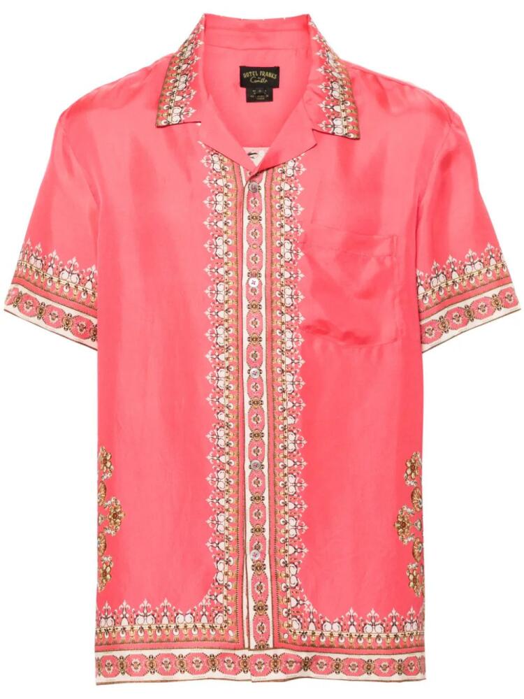 Camilla Shell Games silk shirt - Pink Cover