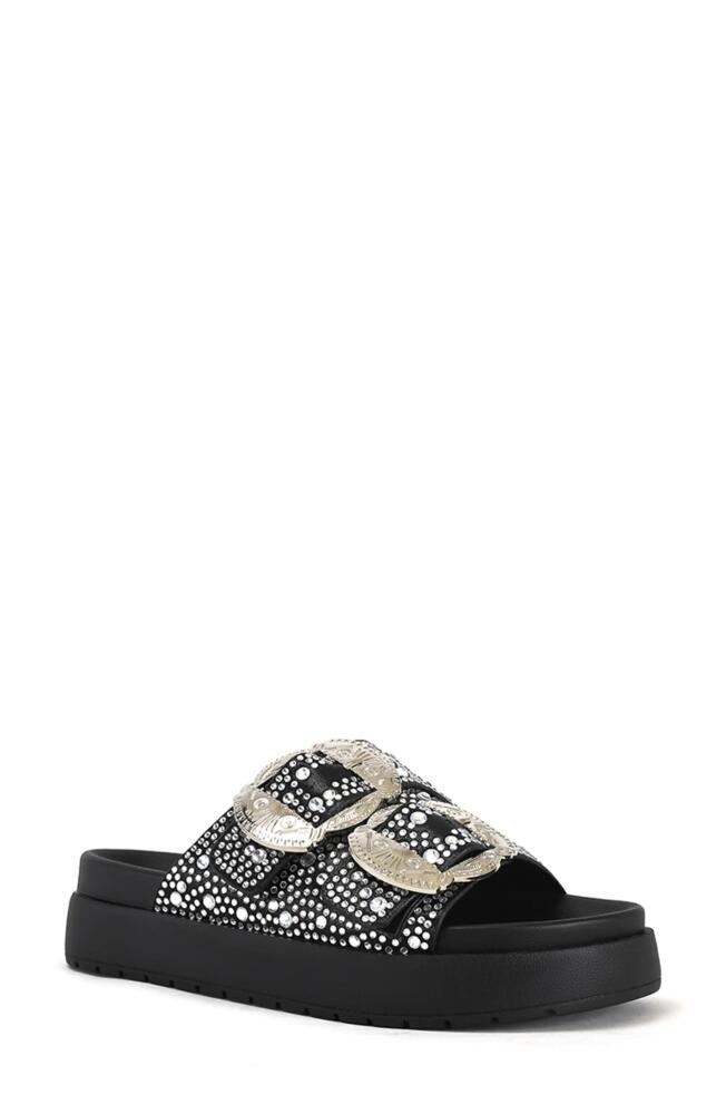 AZALEA WANG Lynel Flatform Slide Sandal in Black Cover