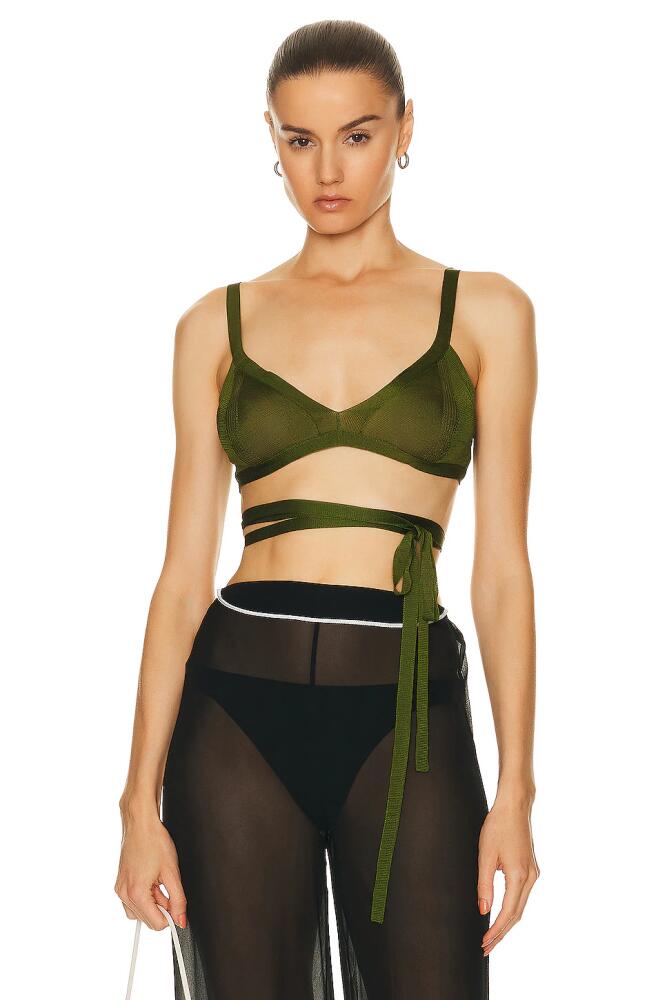 BODE Knit Bra in Green Cover