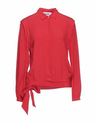 Grifoni Woman Shirt Red Acetate, Silk Cover