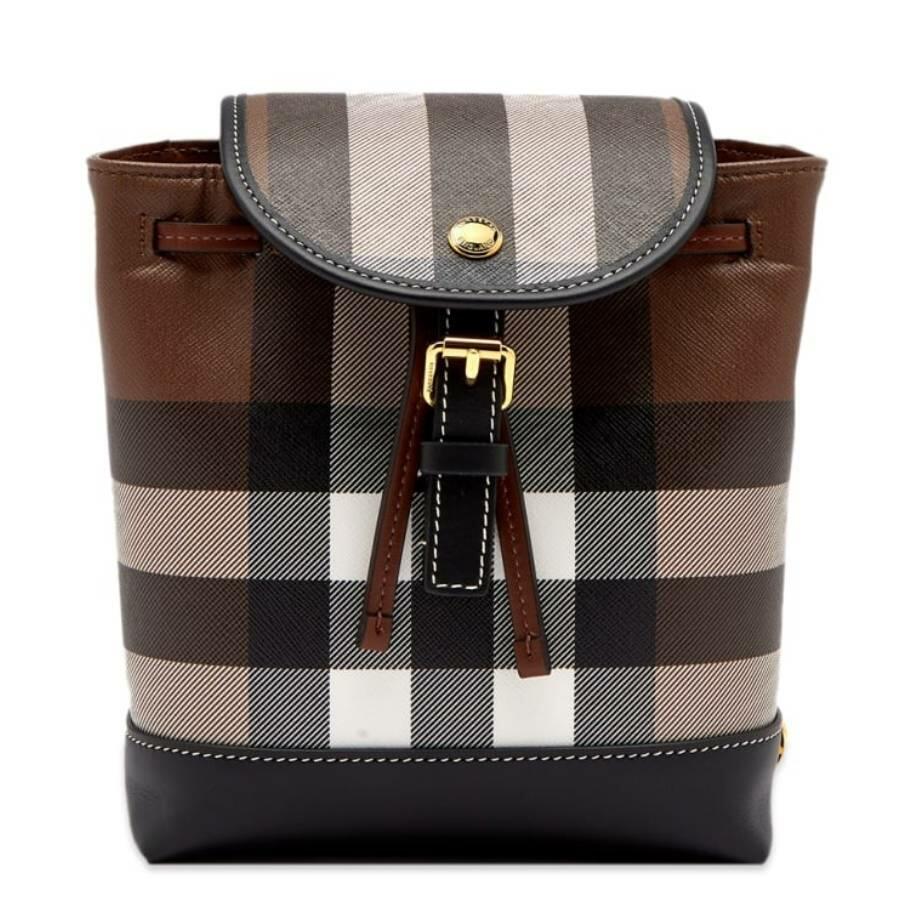 Burberry Dark Birch Brown Giant Check Micro Backpack Cover