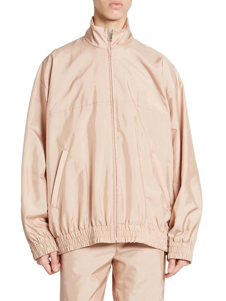 Valentino Men's Solid Oversized Jacket - Sand Cover