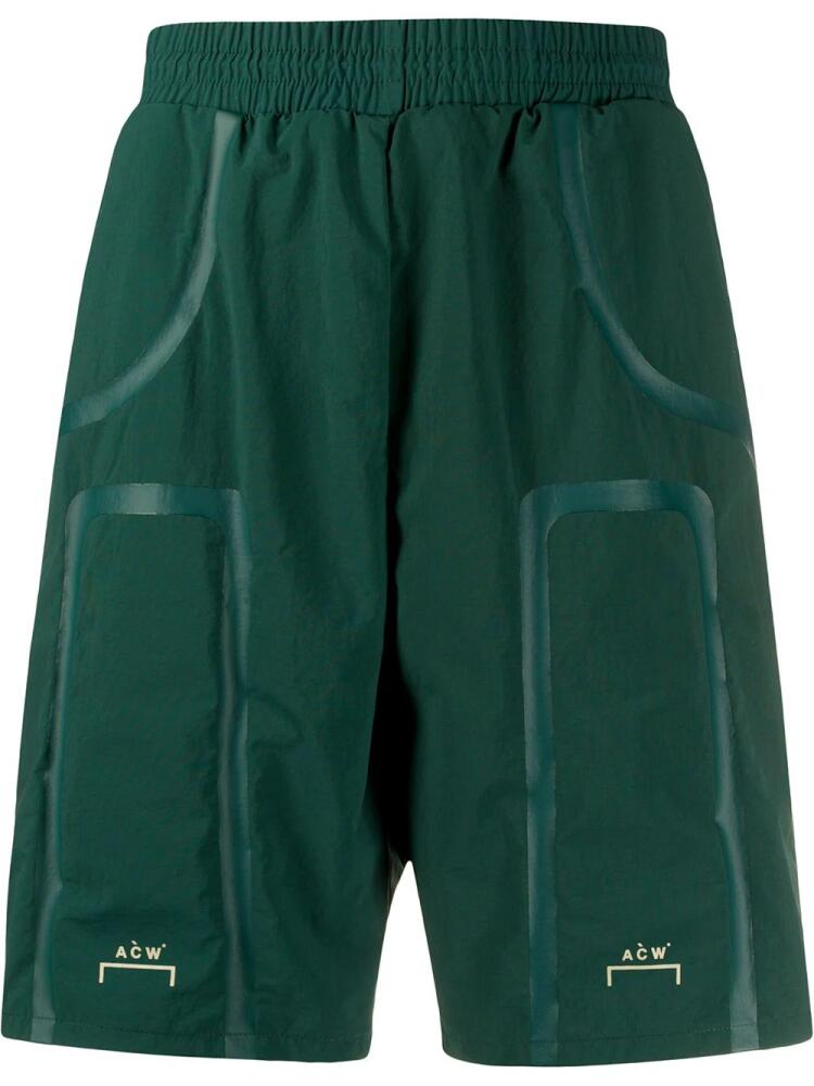 A-COLD-WALL* Bracket Taped shorts - Green Cover