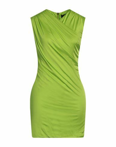 Versace Woman Mini dress Acid green Viscose Cover