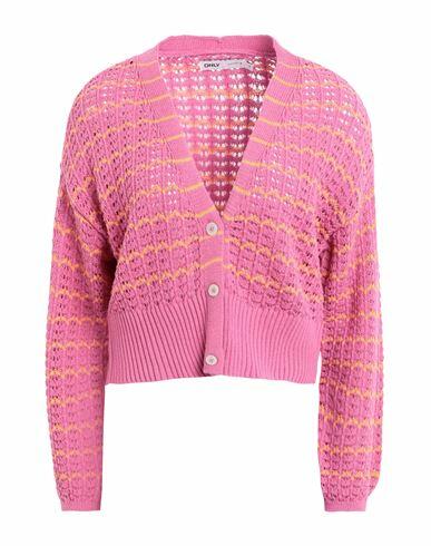 Only Woman Cardigan Magenta Cotton, Acrylic Cover