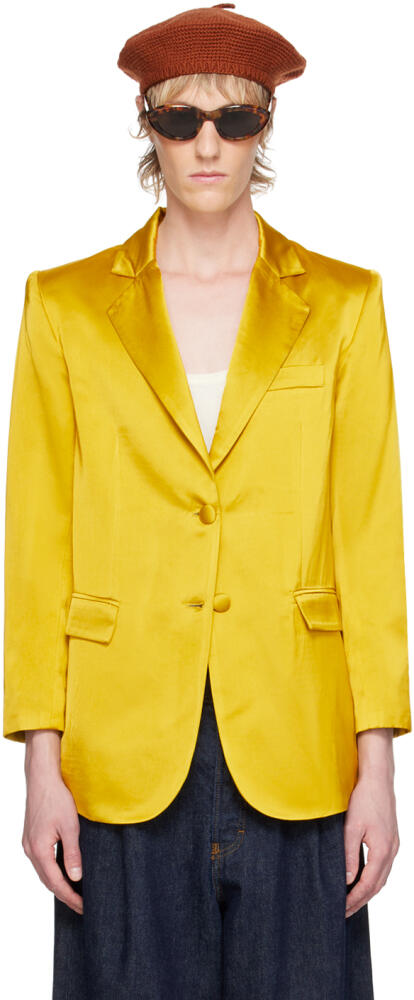 Theophilio SSENSE Exclusive Yellow Blazer Cover