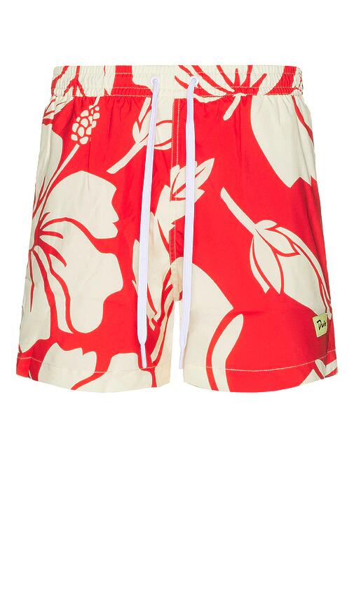 Duvin Design Trouble in Paradise Swim Short in Red Cover