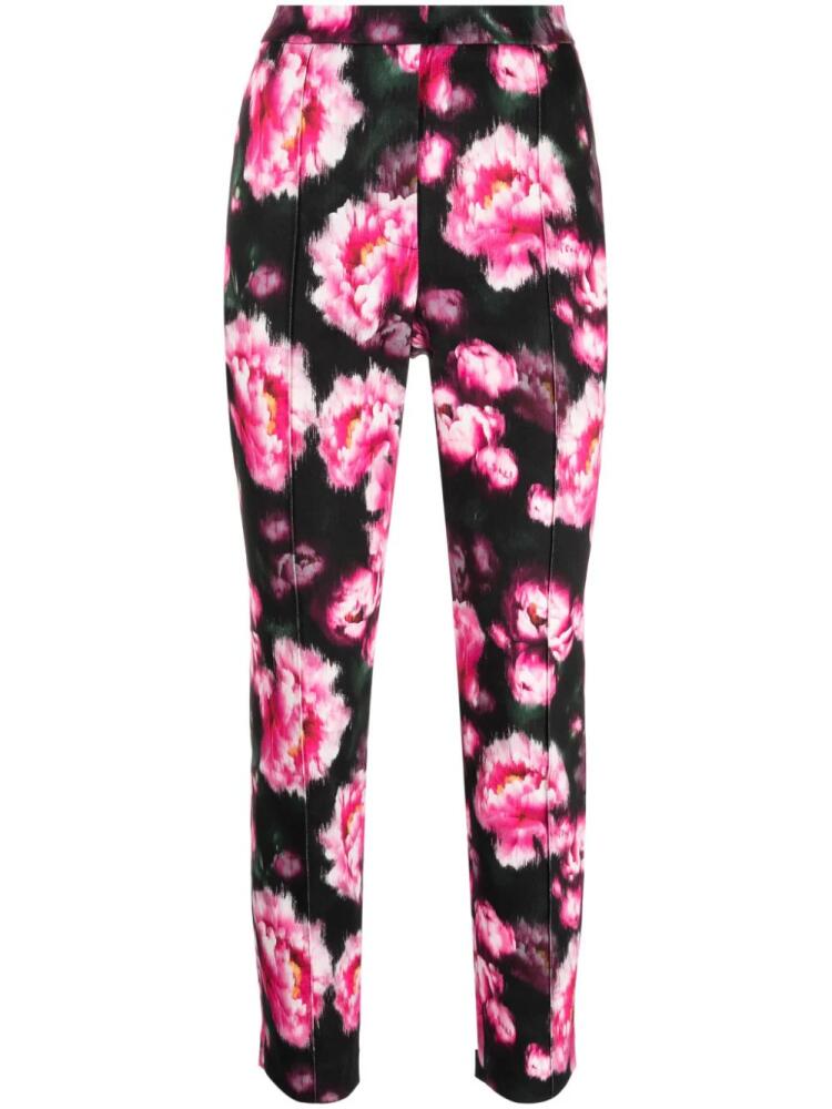 Adam Lippes Daphne floral-print straight trousers - Black Cover