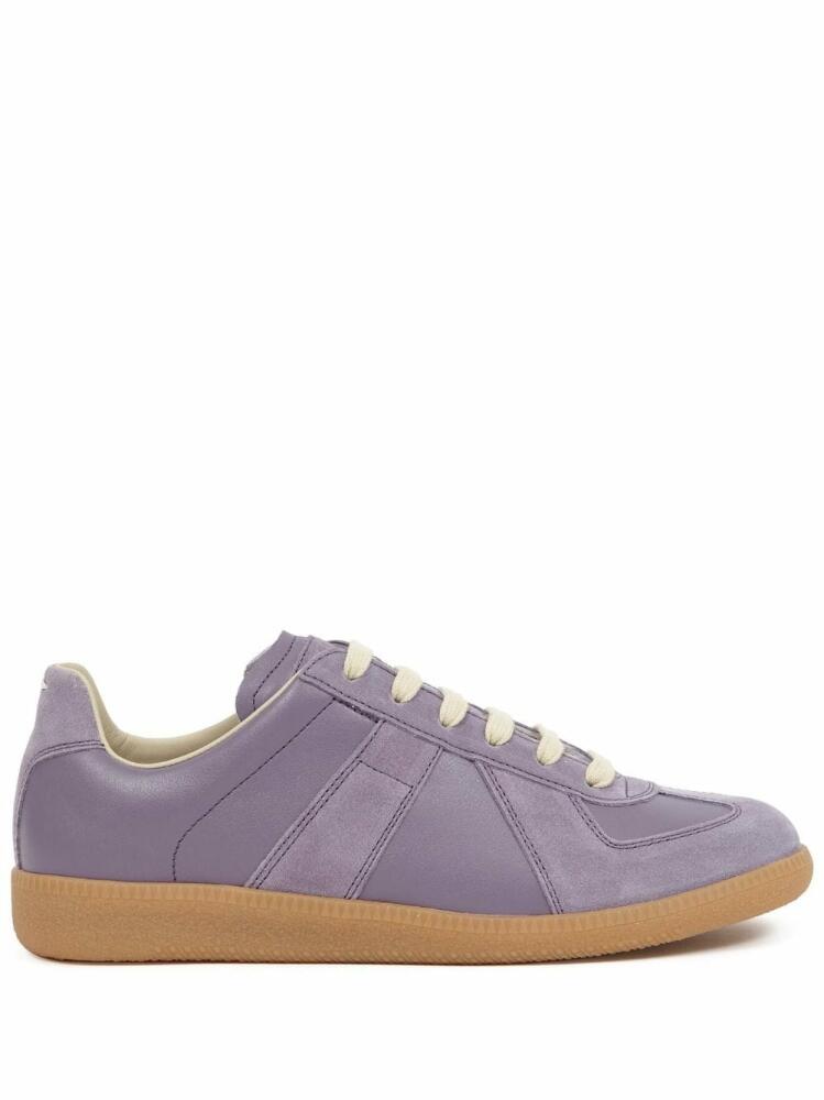 Maison Margiela Replica low-top leather sneakers - Purple Cover