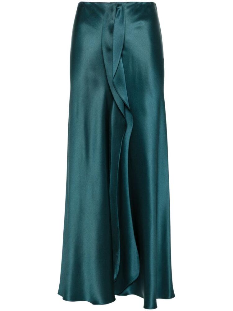 Giorgio Armani draped-detail maxi skirt - Green Cover