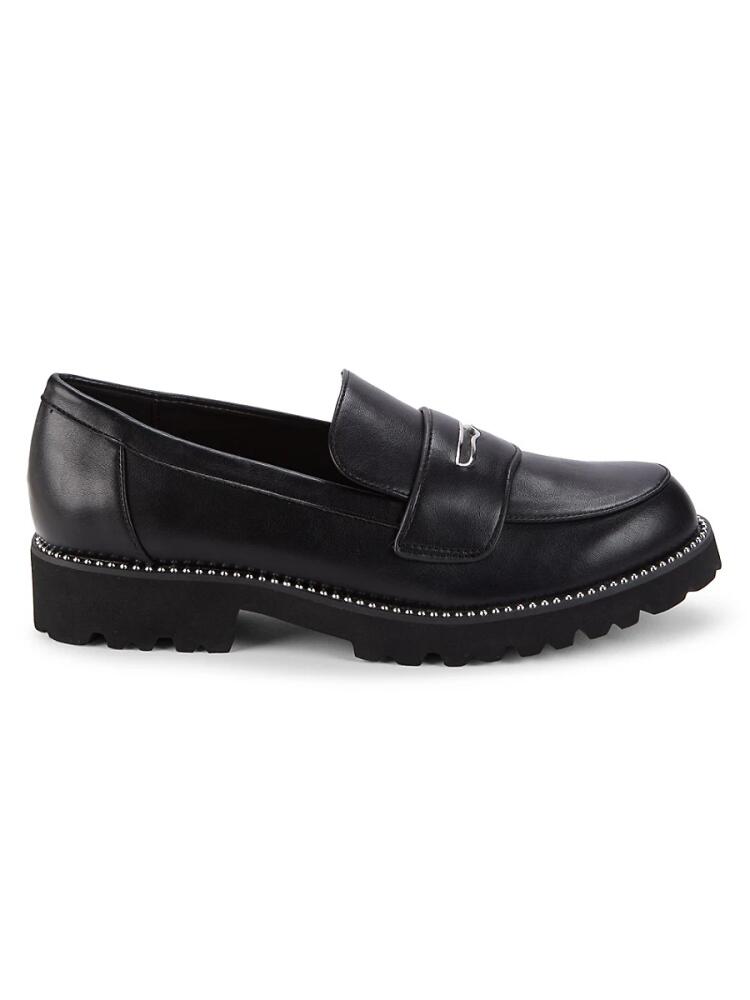 BCBGeneration Women's Tarly Studded Chunky Penny Loafers - Black Cover