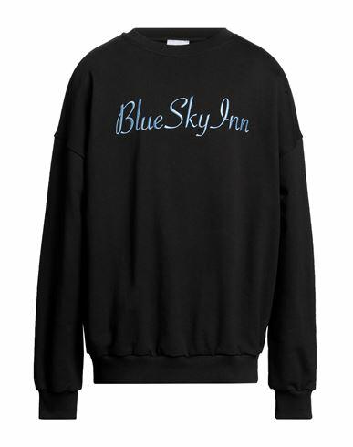 Blue Sky Inn Man Sweatshirt Black Cotton, Elastane Cover