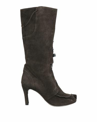 John Galliano Woman Boot Dark brown Leather Cover