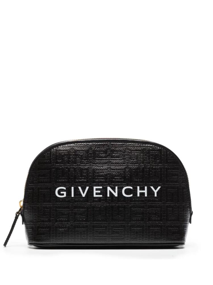 Givenchy logo-print embossed clutch bag - Black Cover