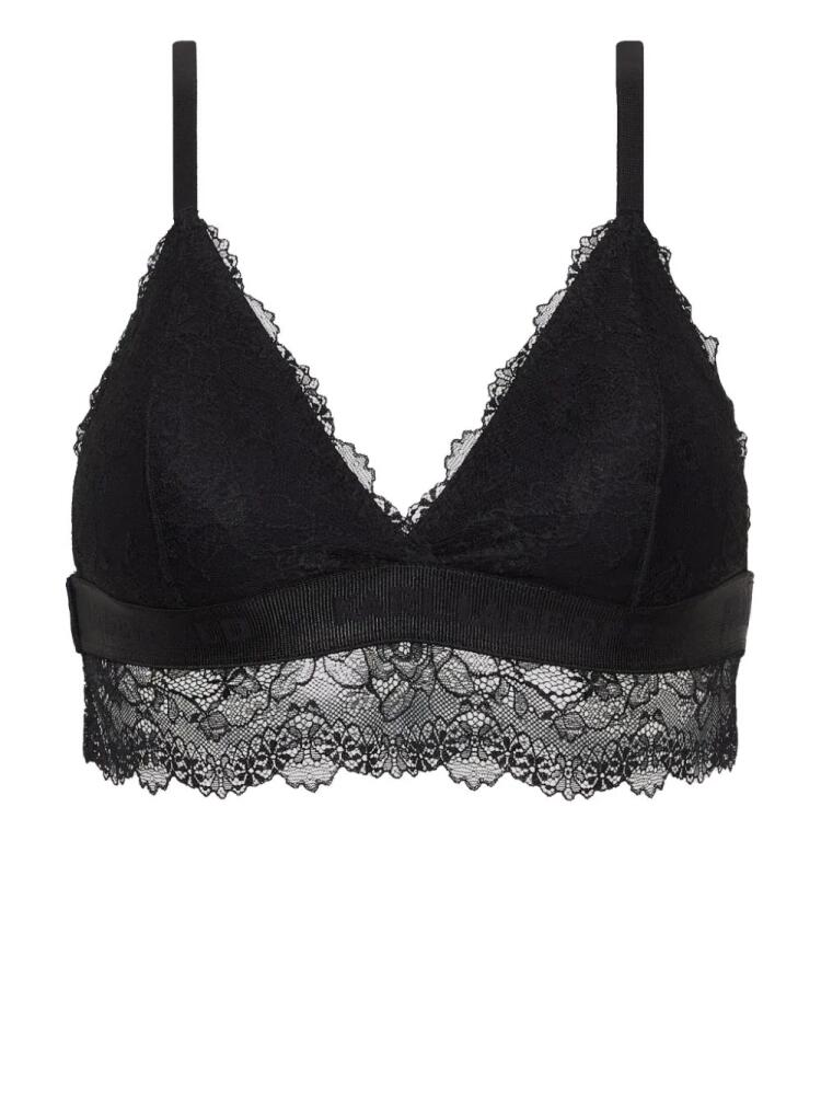 Karl Lagerfeld padded lace triangle bra - Black Cover