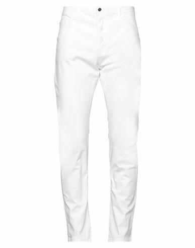 Massimo Rebecchi Man Pants White Cotton, Elastane Cover