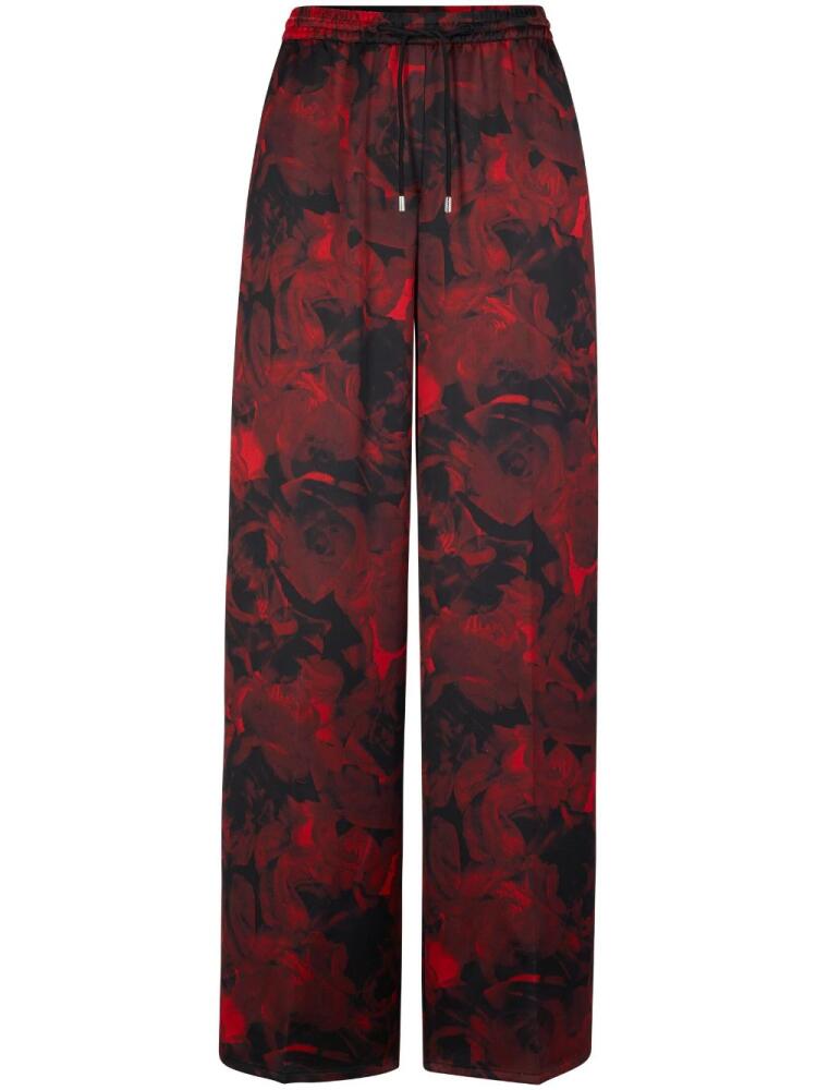 HUGO abstract-print straight-leg trousers - Red Cover