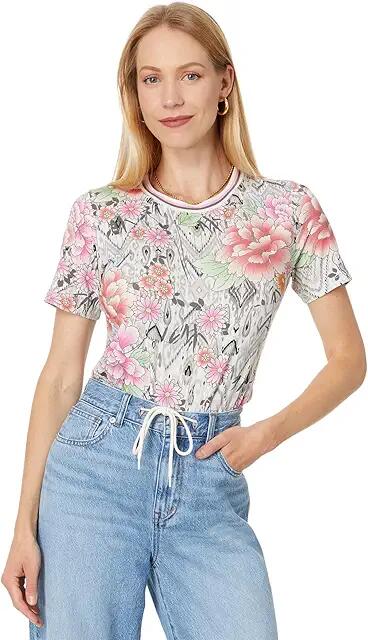 Johnny Was The Janie Favorite Short Sleeve Crew Neck Swing Tee (Azzie Flower Neo) Women's Clothing Cover