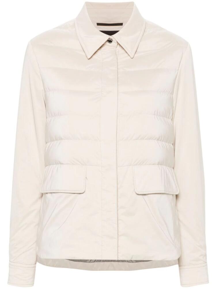 Moorer Muriel-OS padded shirt jacket - Neutrals Cover